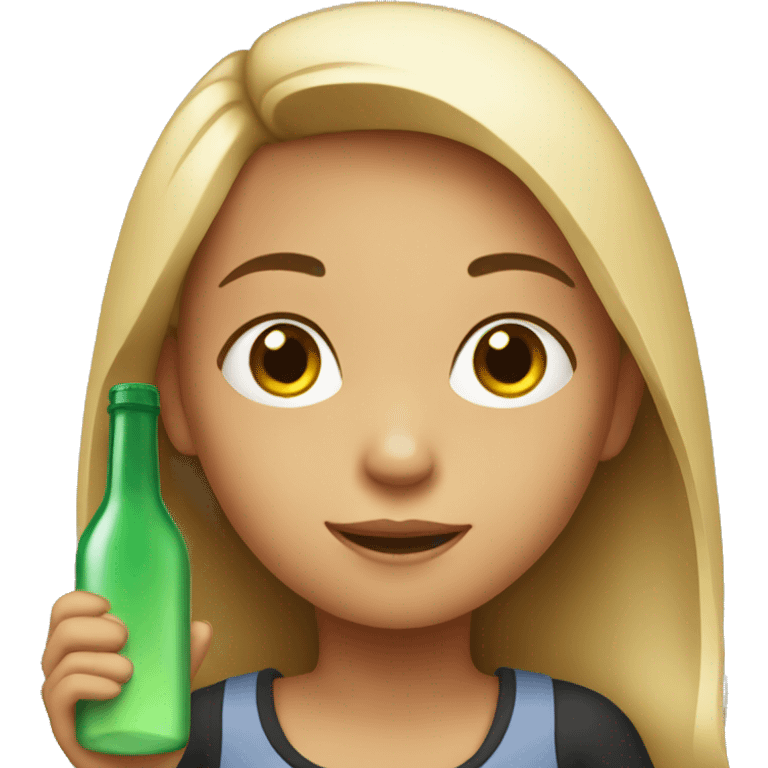 Girl with a bottle emoji