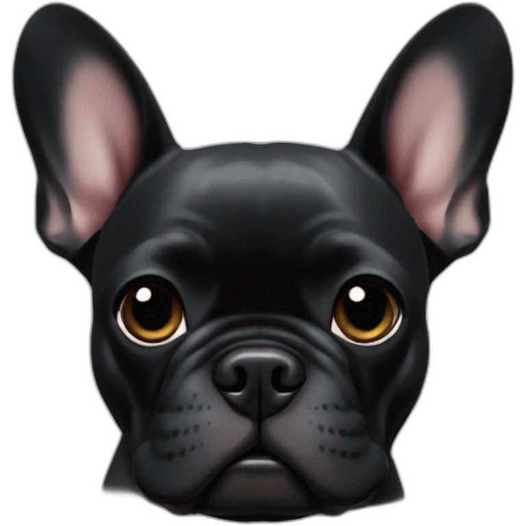 black french bulldog hearth emoji