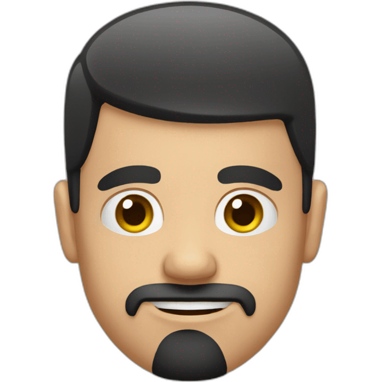 bald guy,-black-goatee emoji