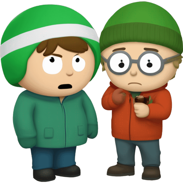 Eric Cartman dando la mano aKyle Broflovski  emoji