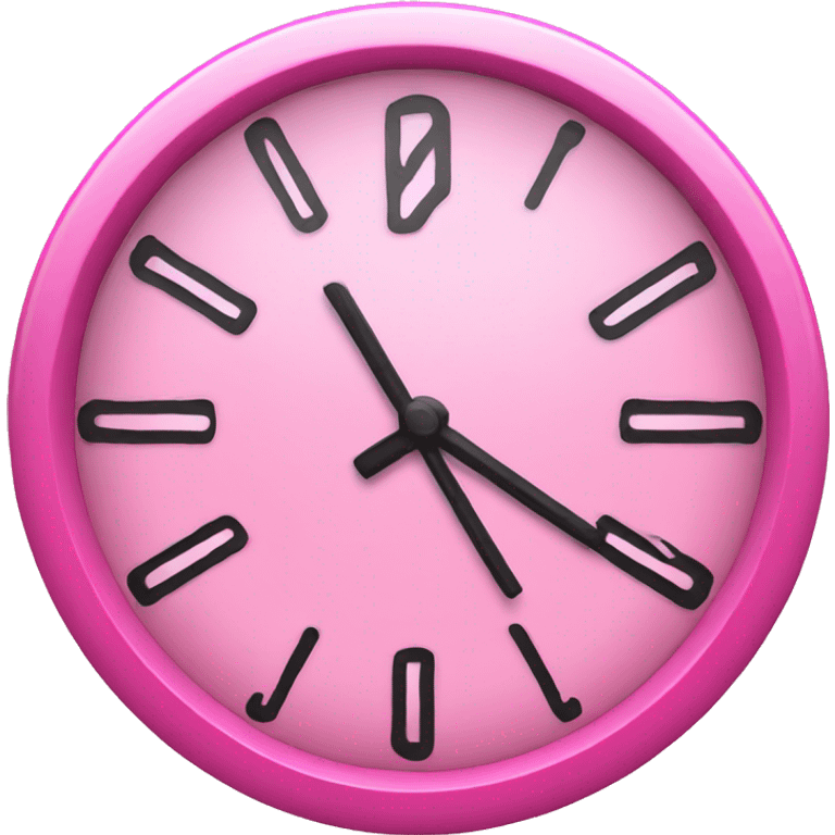 Pink clock  emoji