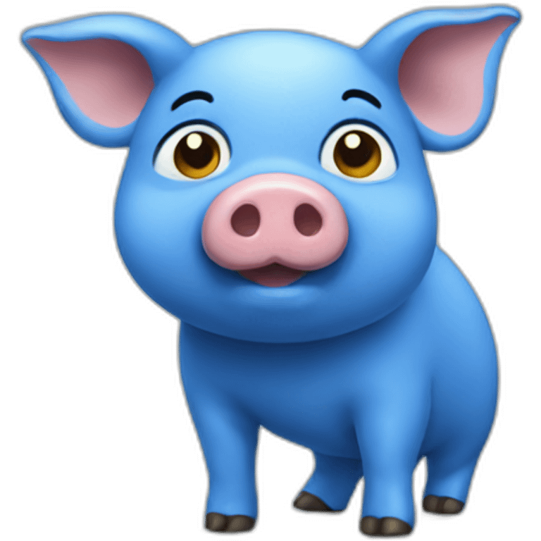 blue pig emoji