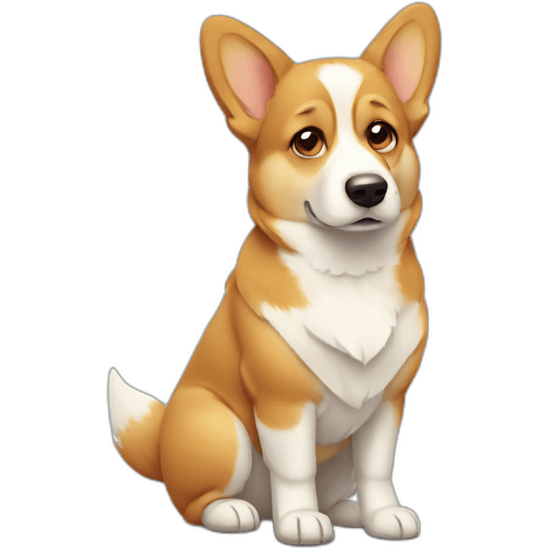 Sad corgi emoji