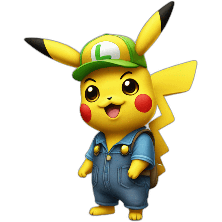 Pikachu luigi emoji