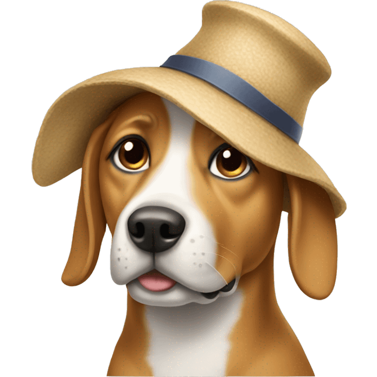 Dog wearing hat  emoji