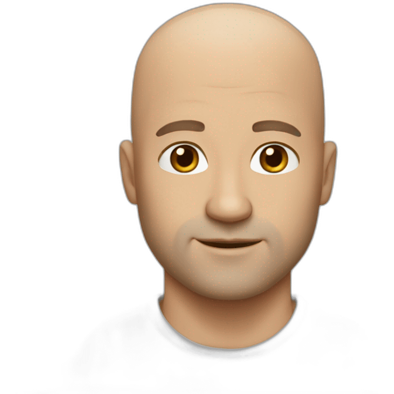 Bald 40 year old white man emoji