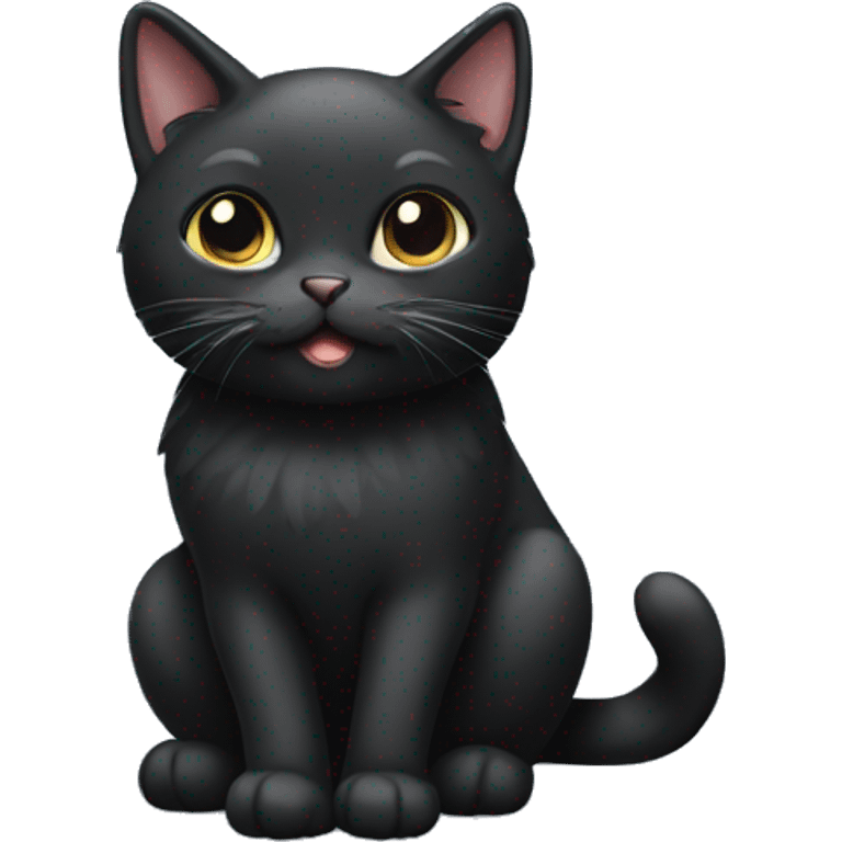 Black Chantilly cat emoji