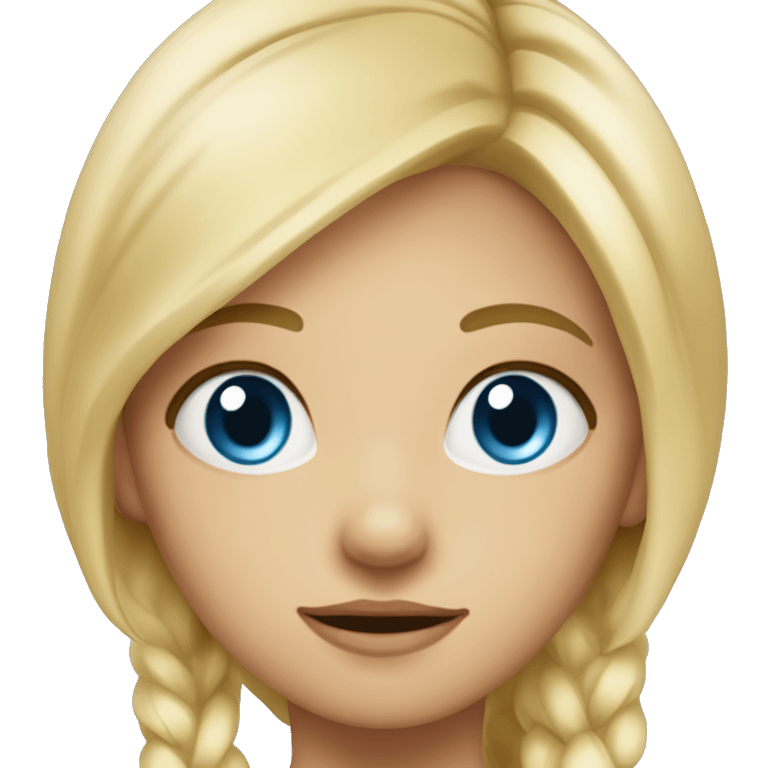 Petite fille blonde yeux bleu emoji