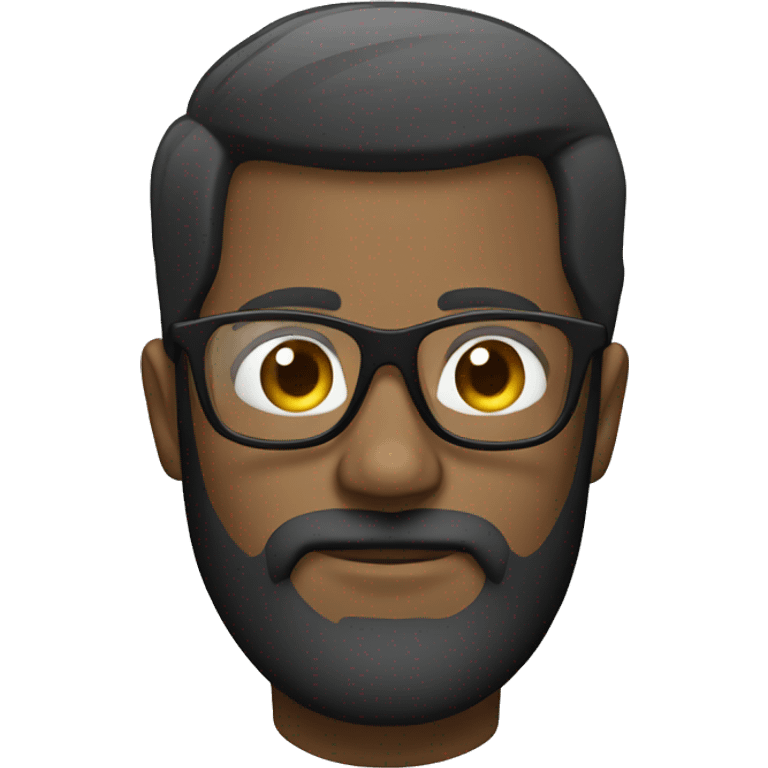 man with beard and transparent glasses emoji