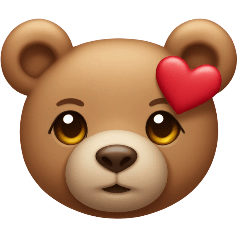 teddy bear with hearts and kisses emoji