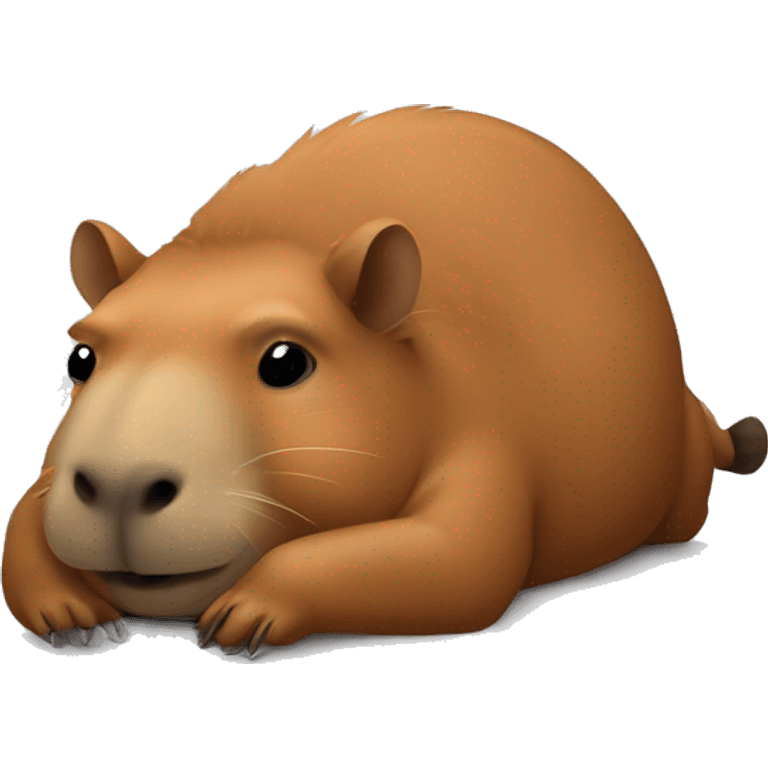 capibara che dorme e gli cade il telefono in faccia  emoji