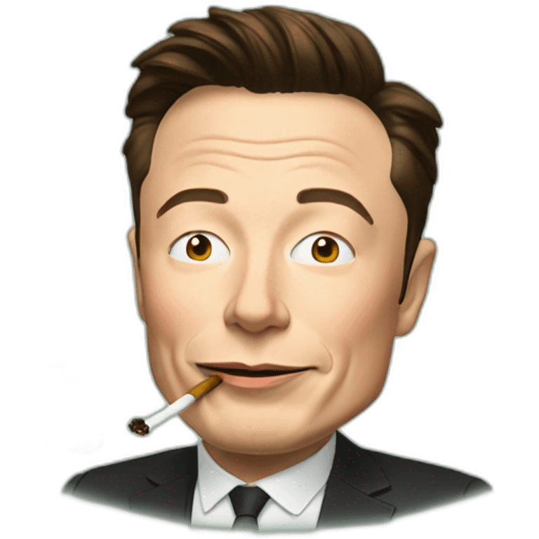 elon musk smokes mint tea emoji