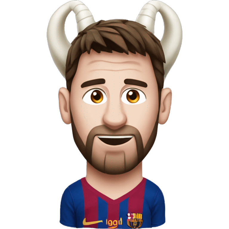 messi with goat horns emoji