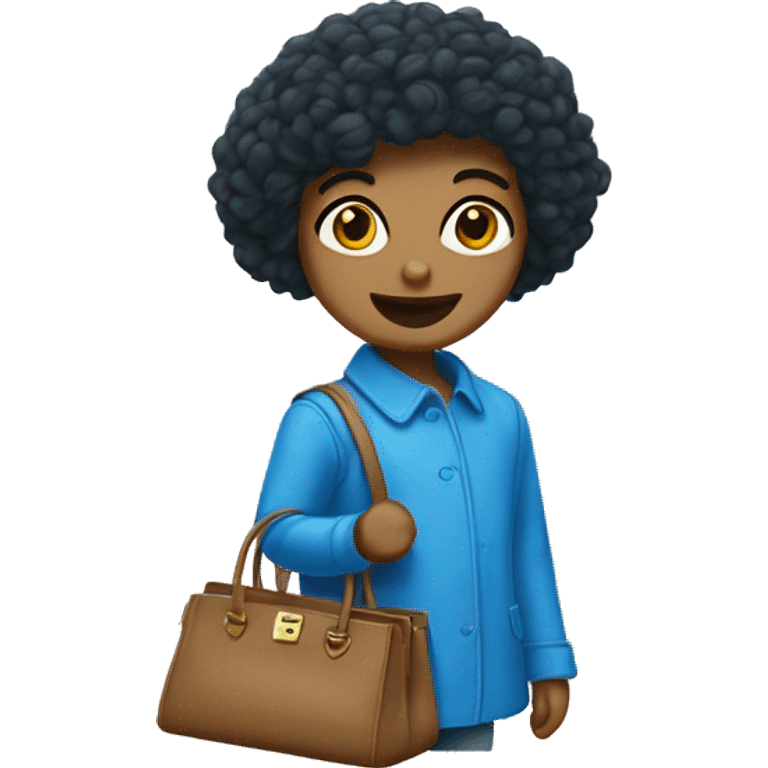 A blue birkin  emoji