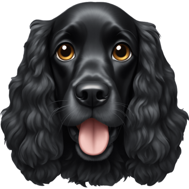 Black cocker spaniel emoji