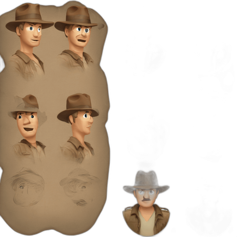 Harrison Ford as Indiana Jones. No patterns emoji