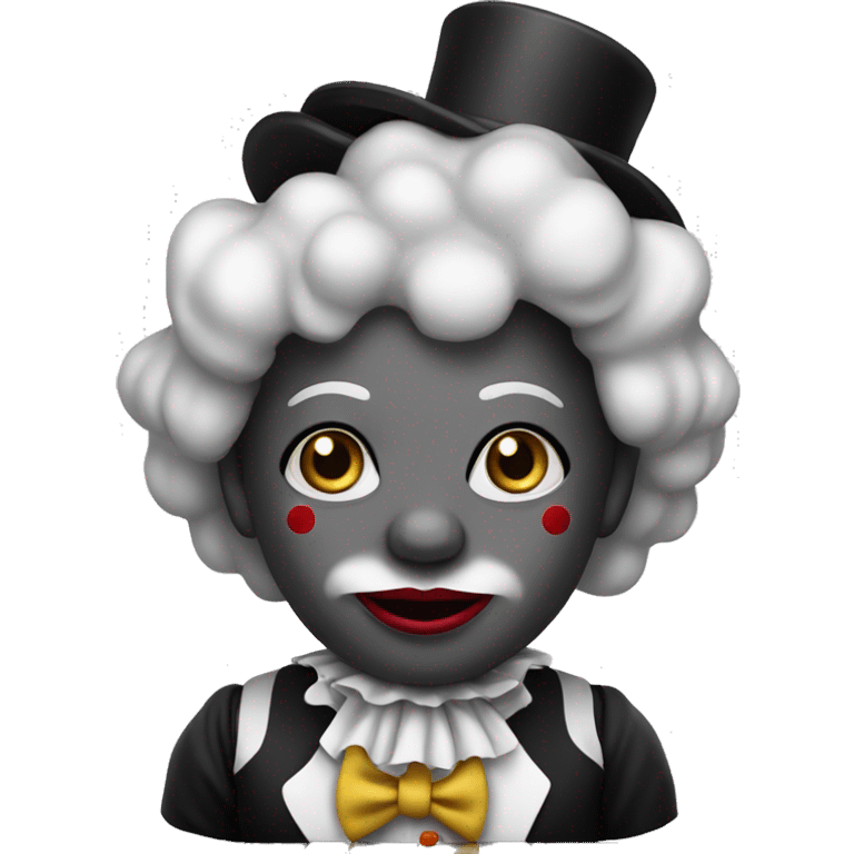 Black and white clown doll emoji