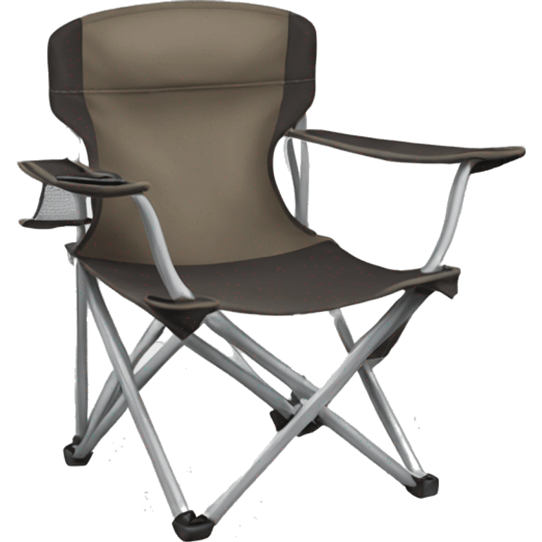 Realistic folding camping chair isolated.  emoji