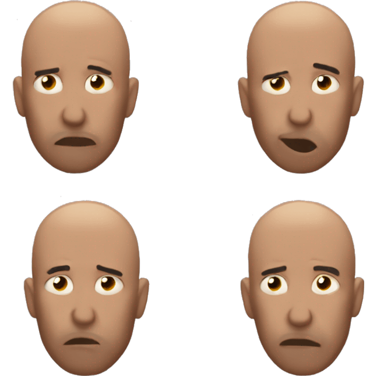 Bald man facepalm emoji