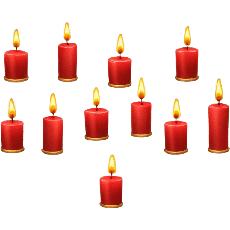 Red Christmas candle arch   emoji