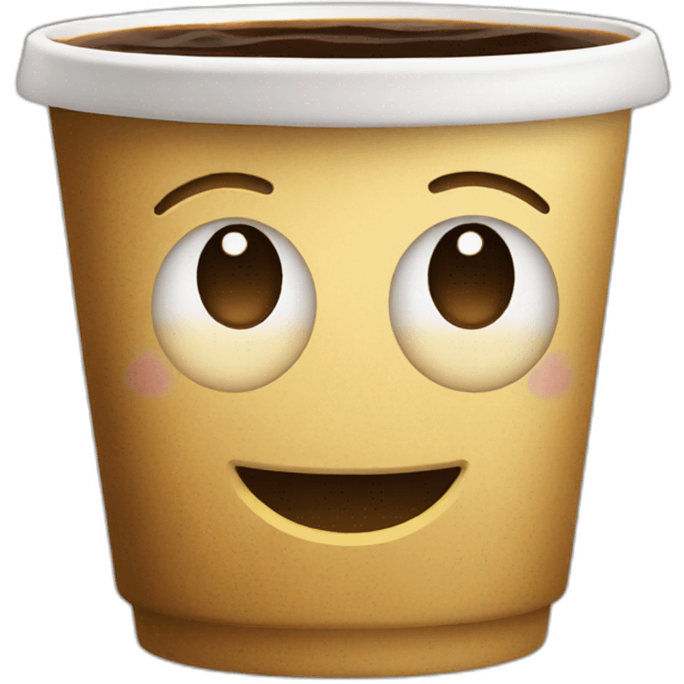 Smiling face with coffe emoji