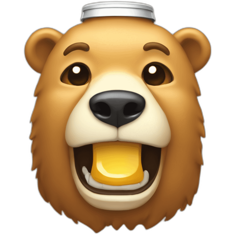 Ours qui boit de la biere emoji