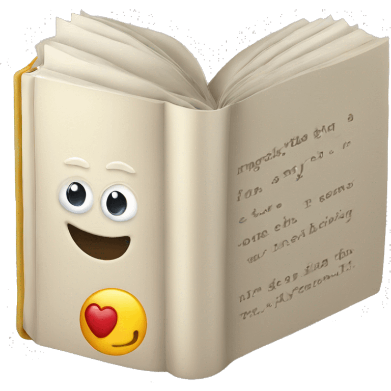 book with title learning english emoji