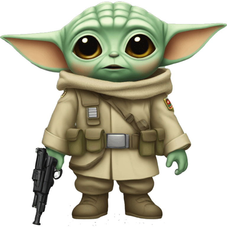 Baby yoda soldier emoji