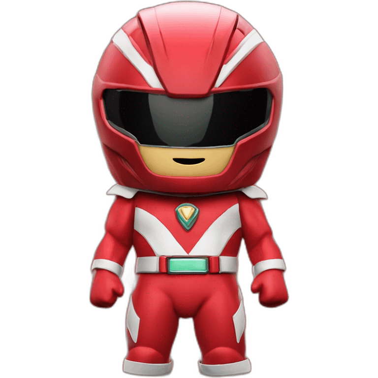 red power ranger saying bye emoji