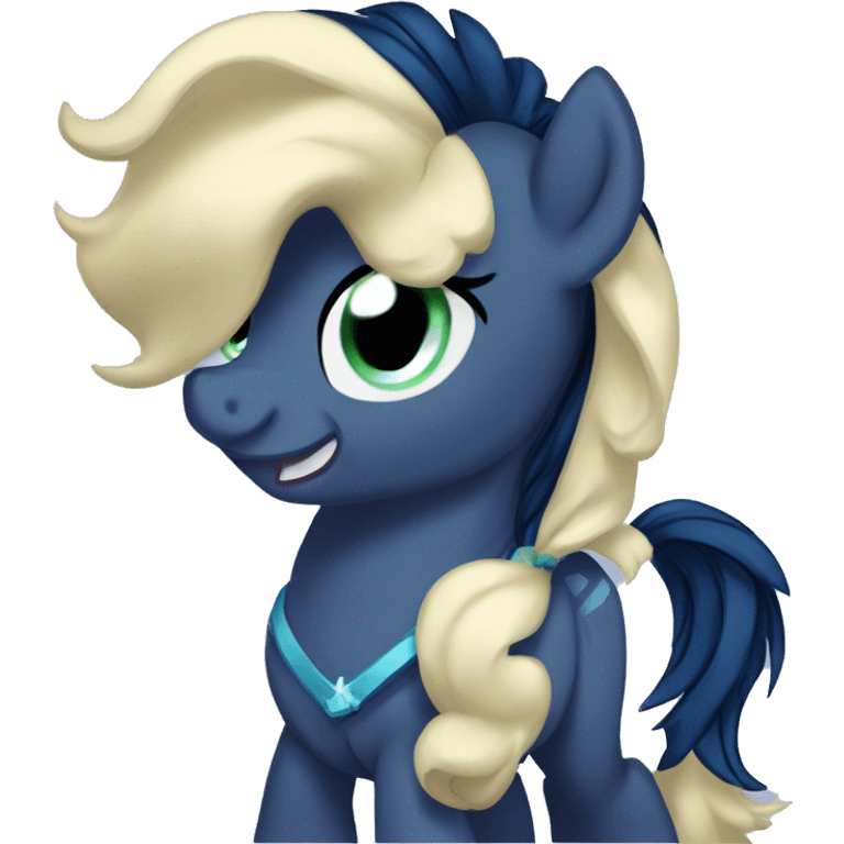 My little pony, navy blue pony, raritys son emoji