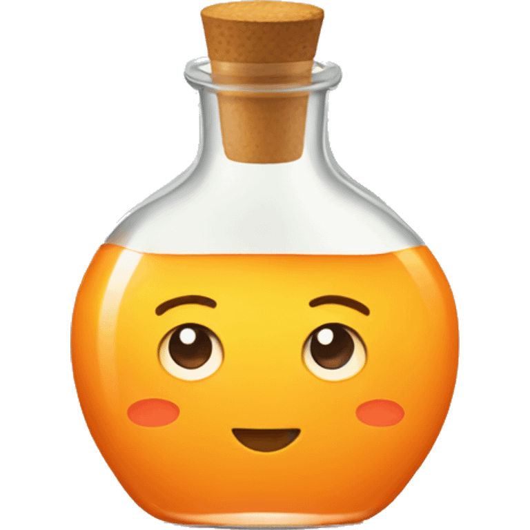 Orange liquid in a bottle emoji