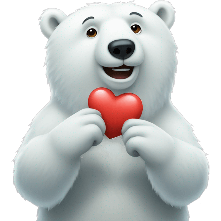 polar bear with heart emoji