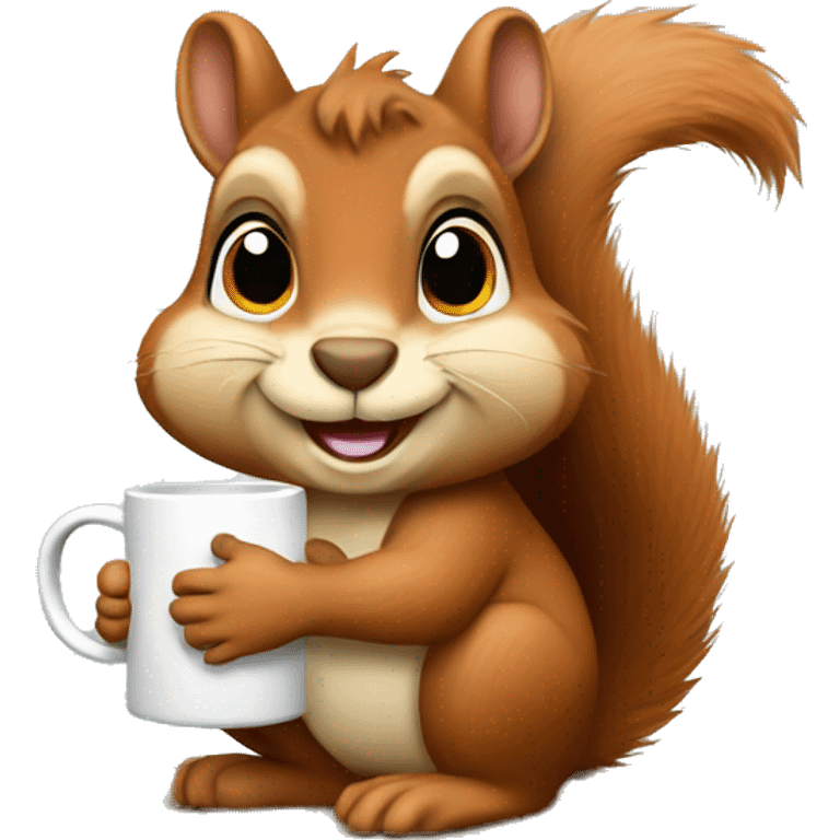 squirrel with a mug emoji