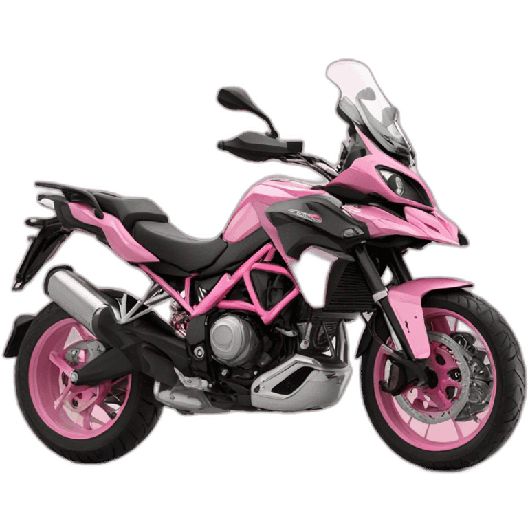 Moto benelli trk 502X color rosa emoji