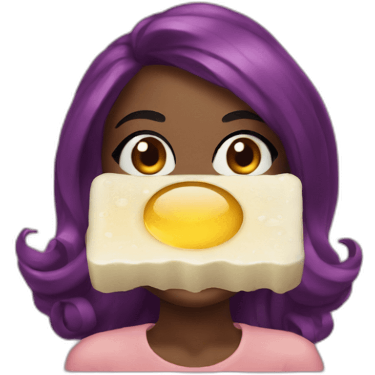 azealia banks with a soap emoji