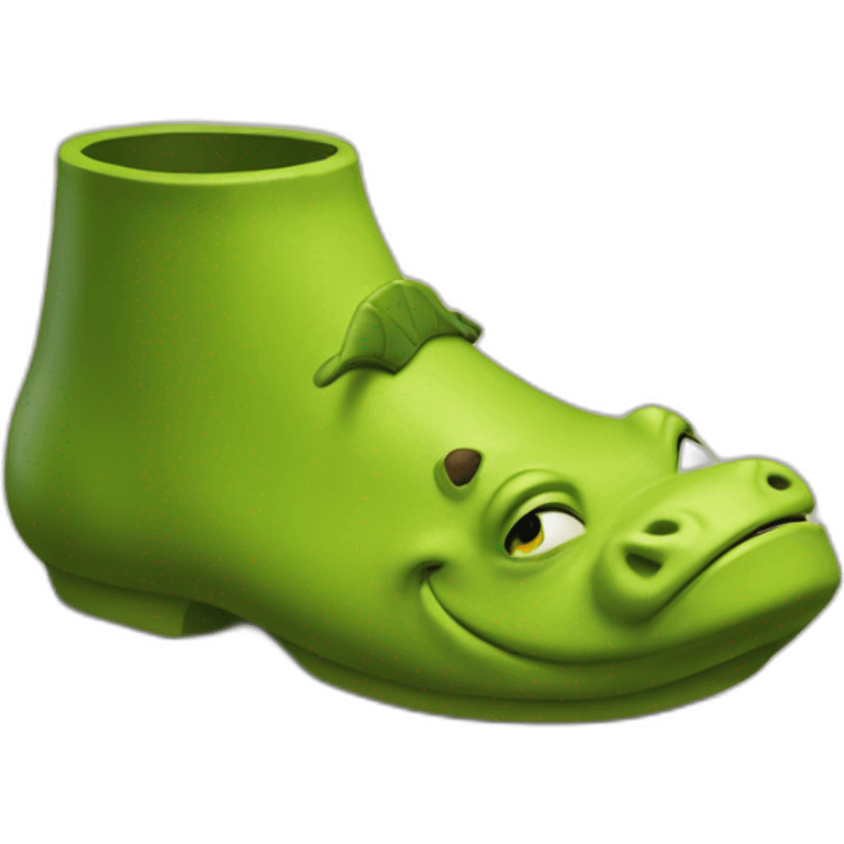 crocks with shrek emoji