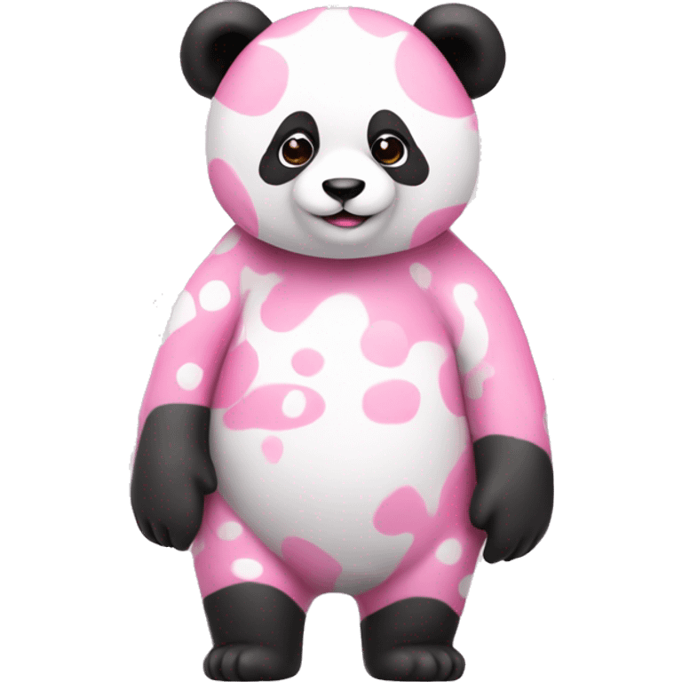 pink and white panda teddy only pink spots no black emoji