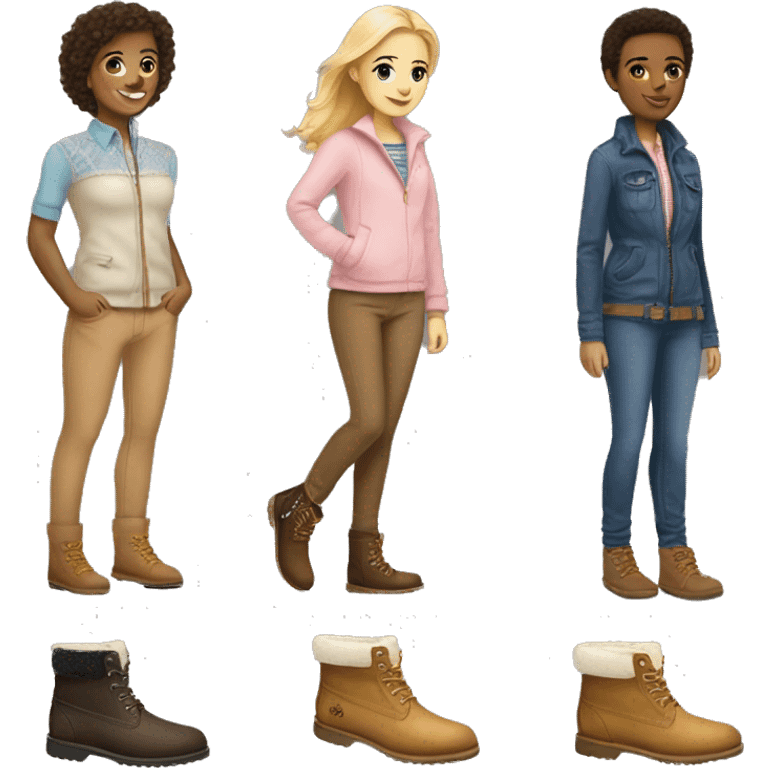 Preppy pare of uggs emoji