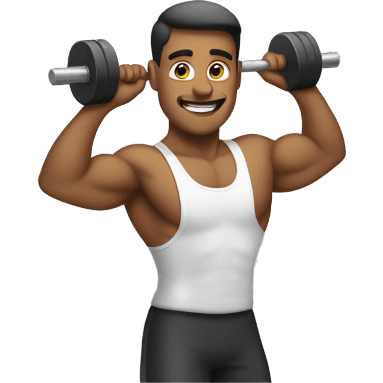 Man lifting weight emoji