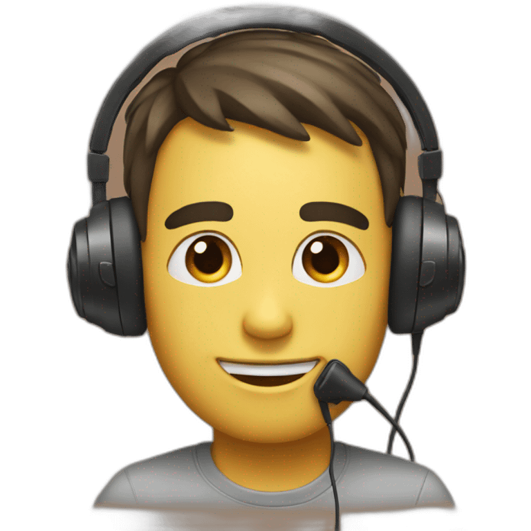 Emoji doing side-eye with headphones emoji