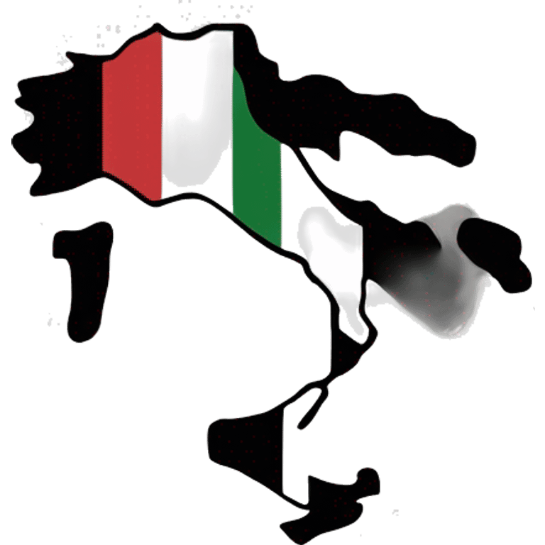 the outline of italy in black emoji