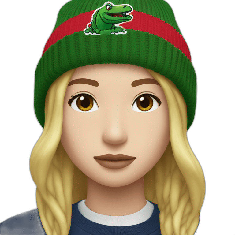 Friends lacoste beanie with lacoste emoji