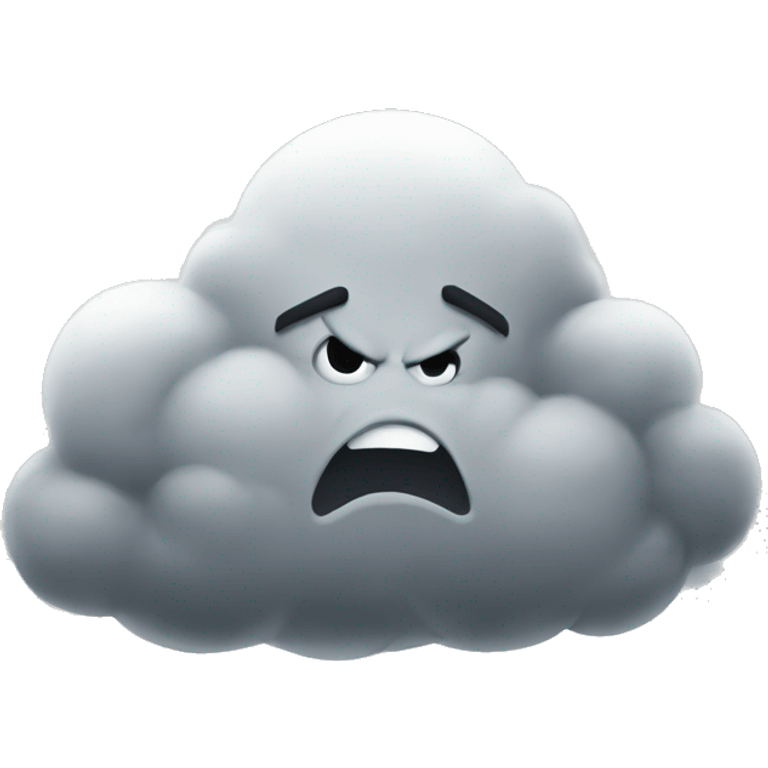 Angry cloud  emoji