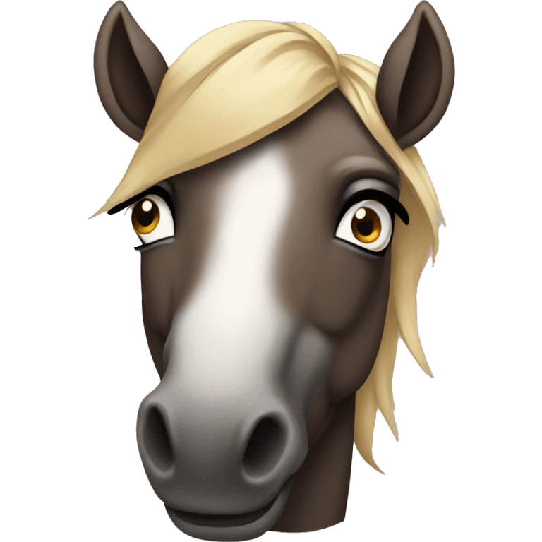 side eye horse emoji