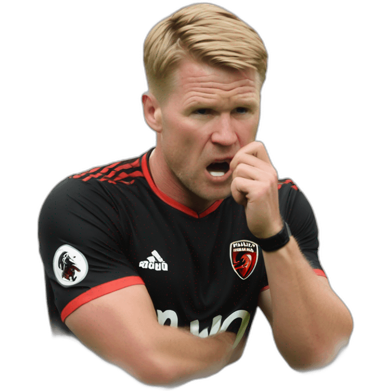 Eddie Howe biting nails emoji