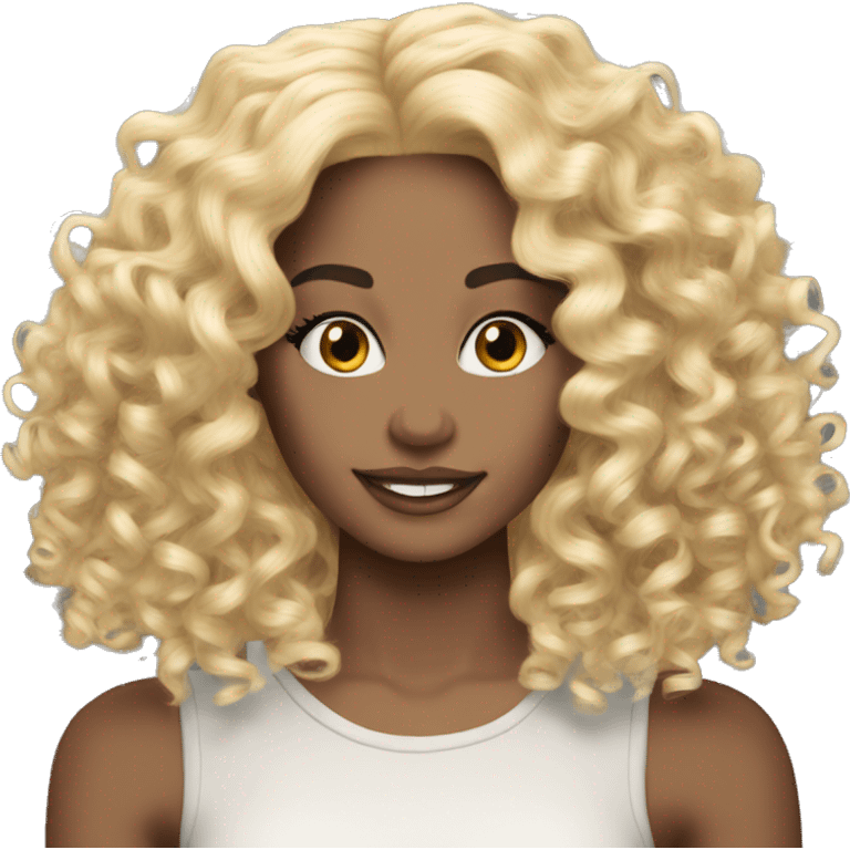 Blonde curly ombré wig  emoji