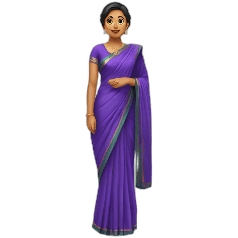 women in saree emoji