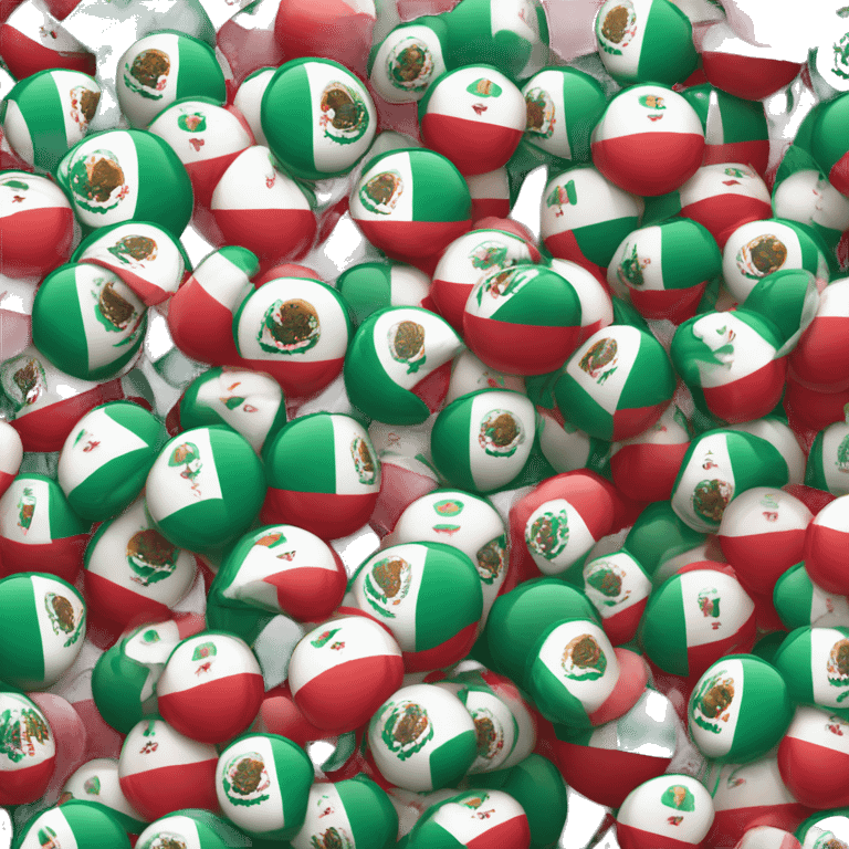 though bubble filled with mexican flag emoji