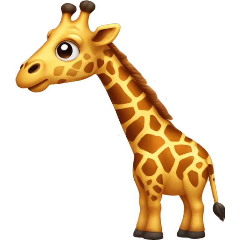 Giraffe pooping emoji