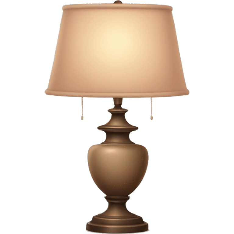 vintage table lamp in pastel brown colors emoji